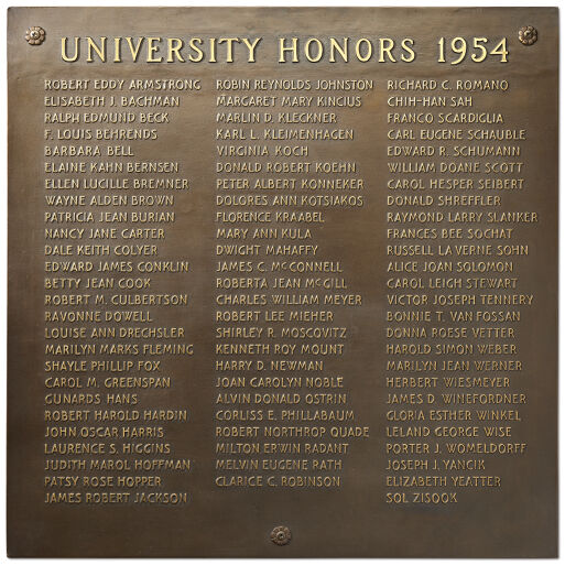 University Honors — the Bronze Tablets Digital Collections at the