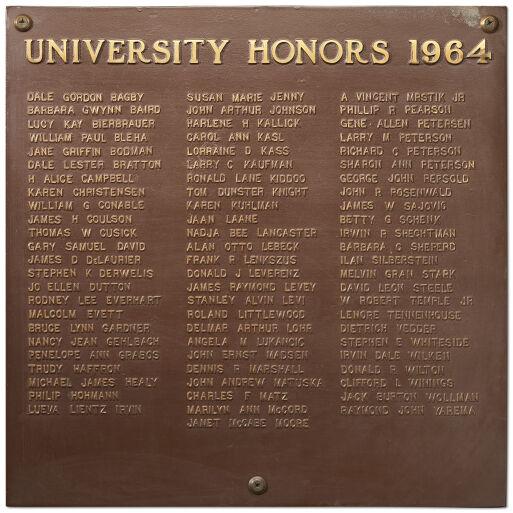 University Honors — the Bronze Tablets Digital Collections at the