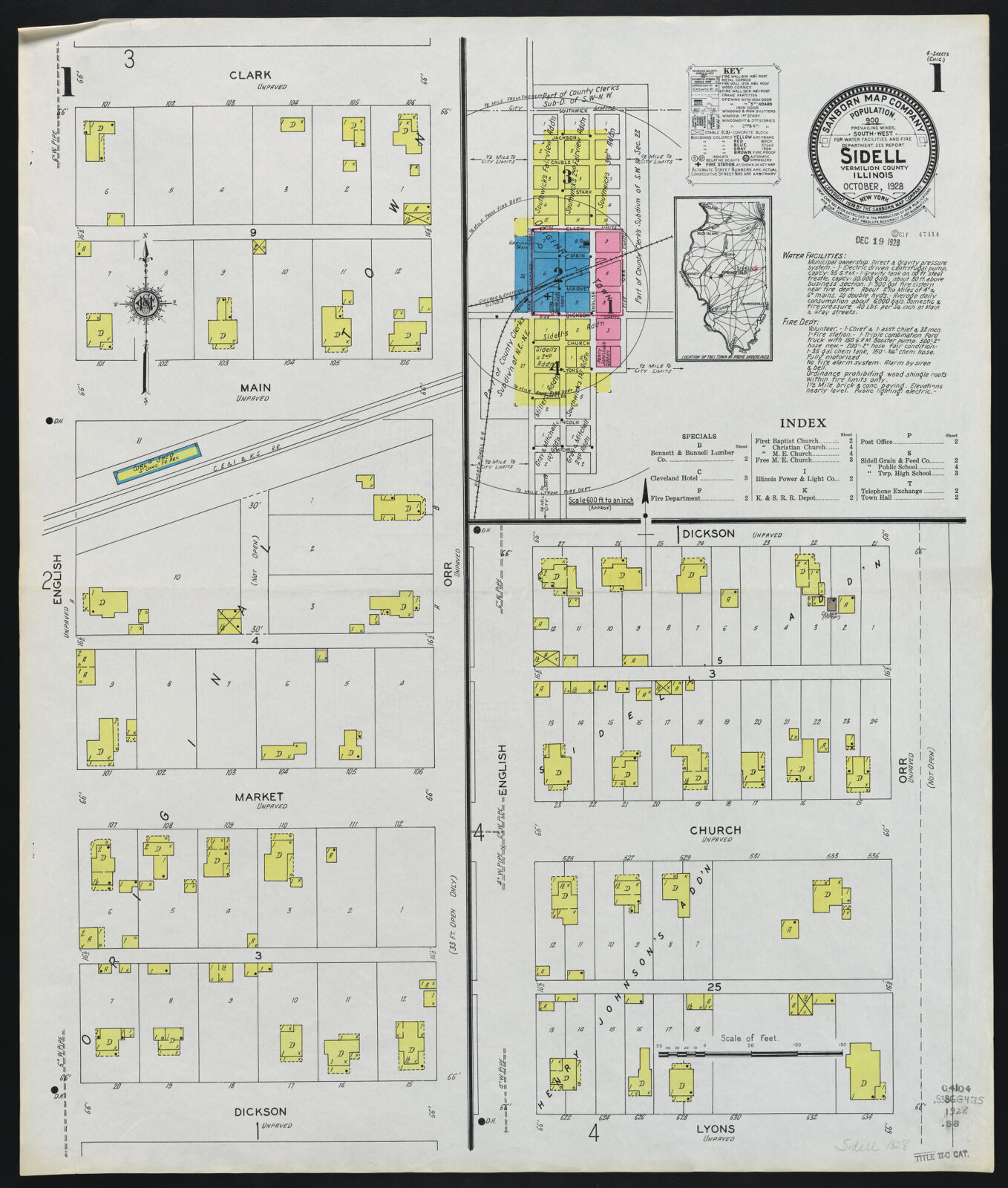 Sidell, Vermilion County, Illinois, October 1928 Digital Collections