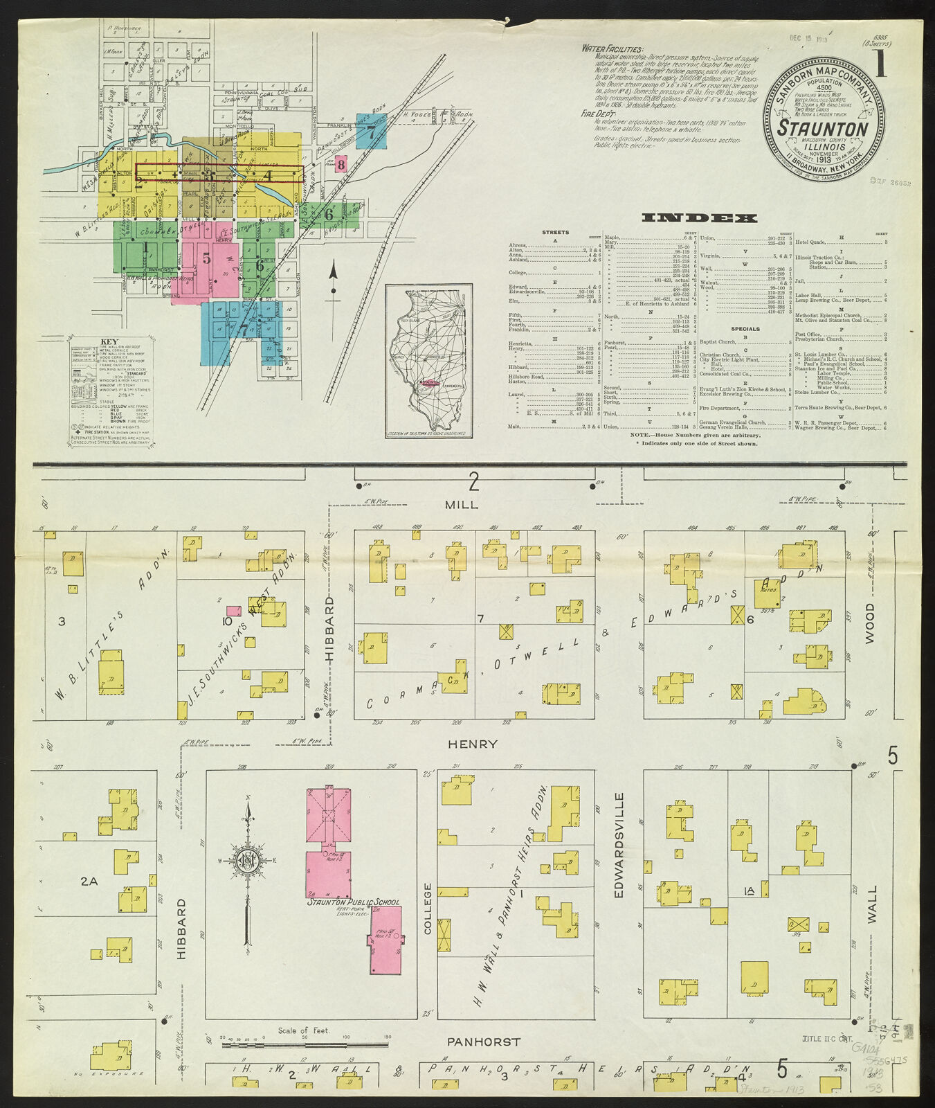 Staunton, Macoupin County, Illinois, November 1913 