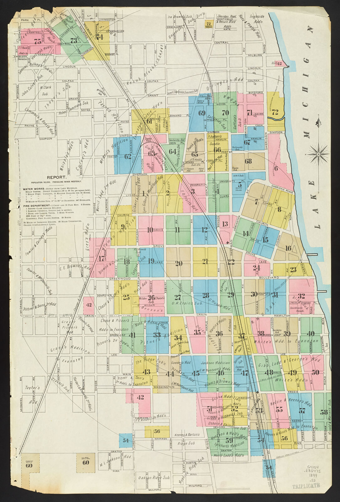 Evanston, Illinois, 1899 Digital Collections at the University of