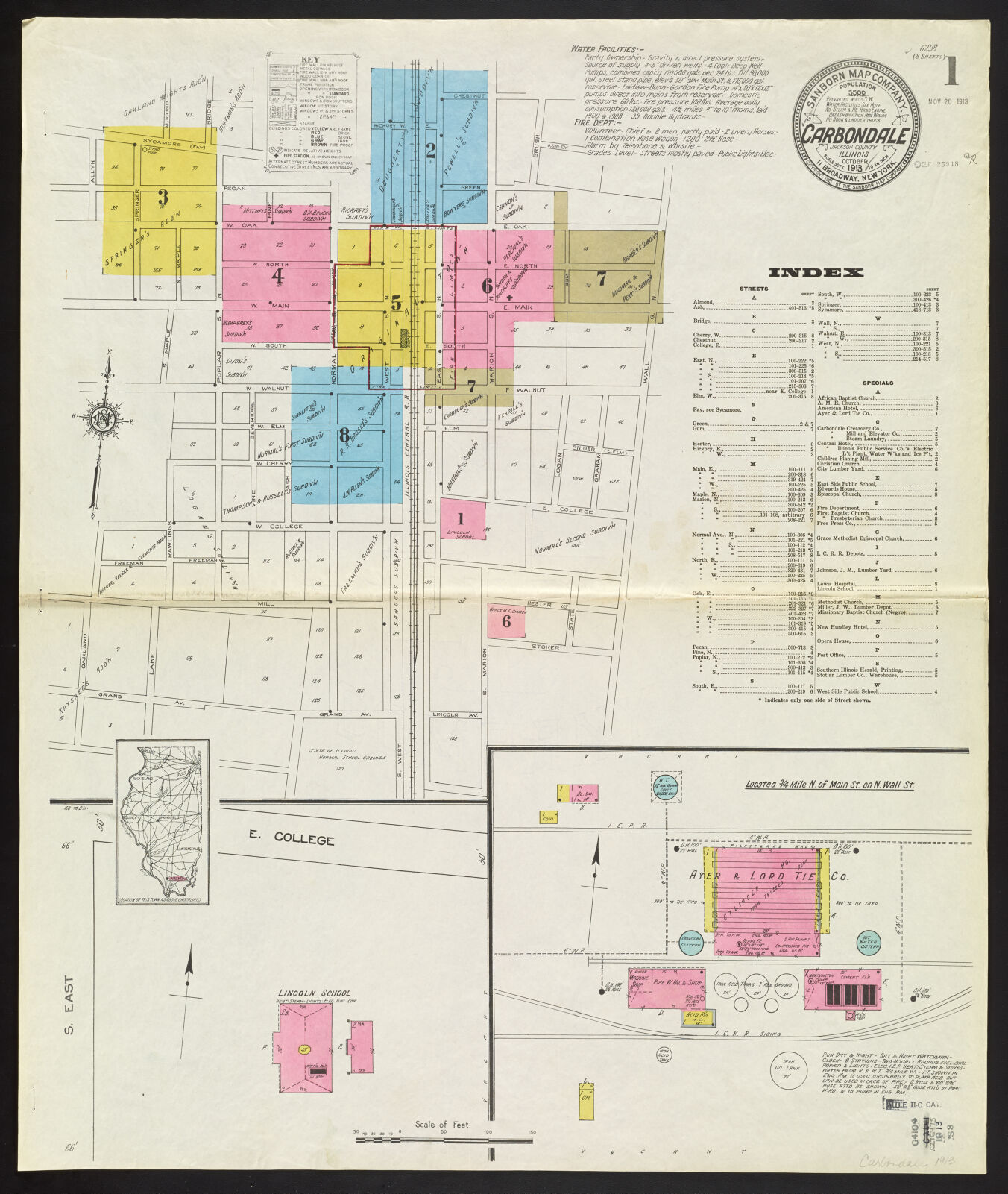 Carbondale, Jackson County, Illinois, October 1913 | Digital ...