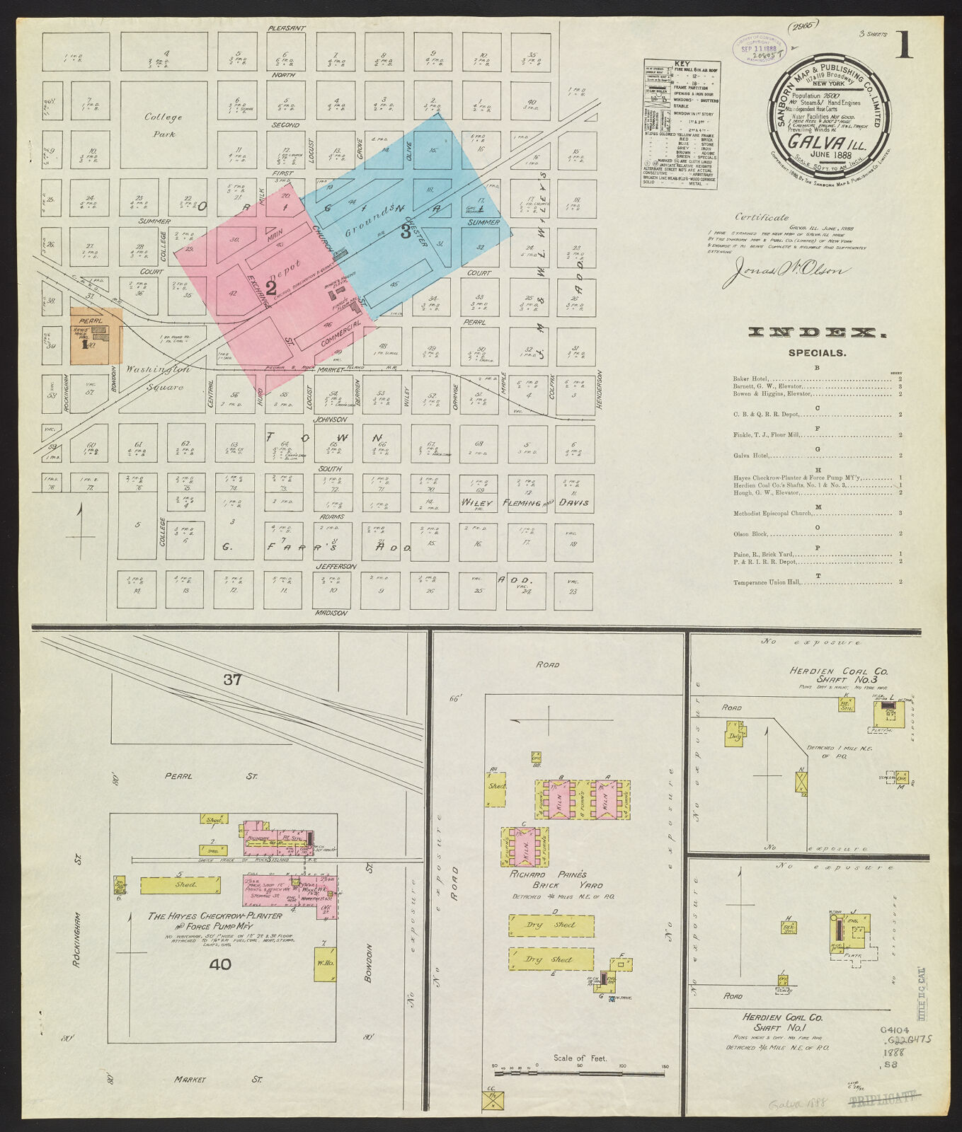 Galva, Ill., June 1888 Digital Collections at the University of
