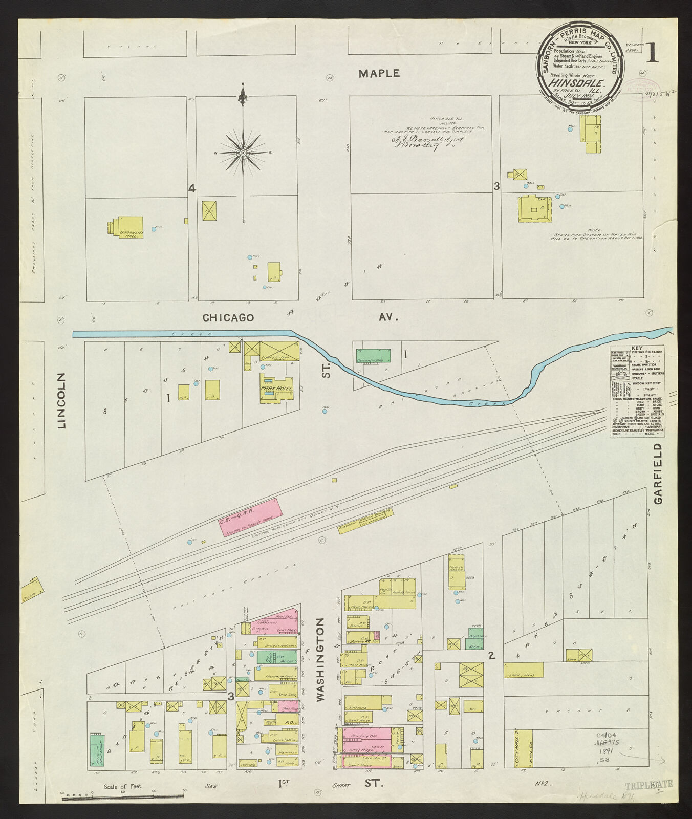 Hinsdale, DuPage Co., Ill., July 1891 Digital Collections at the