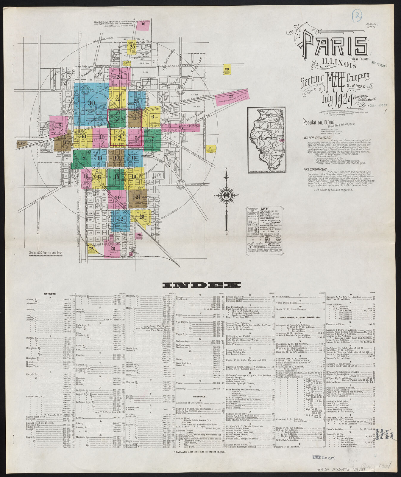 Paris, Edgar County, Illinois, July 1924 | Digital Collections at the ...