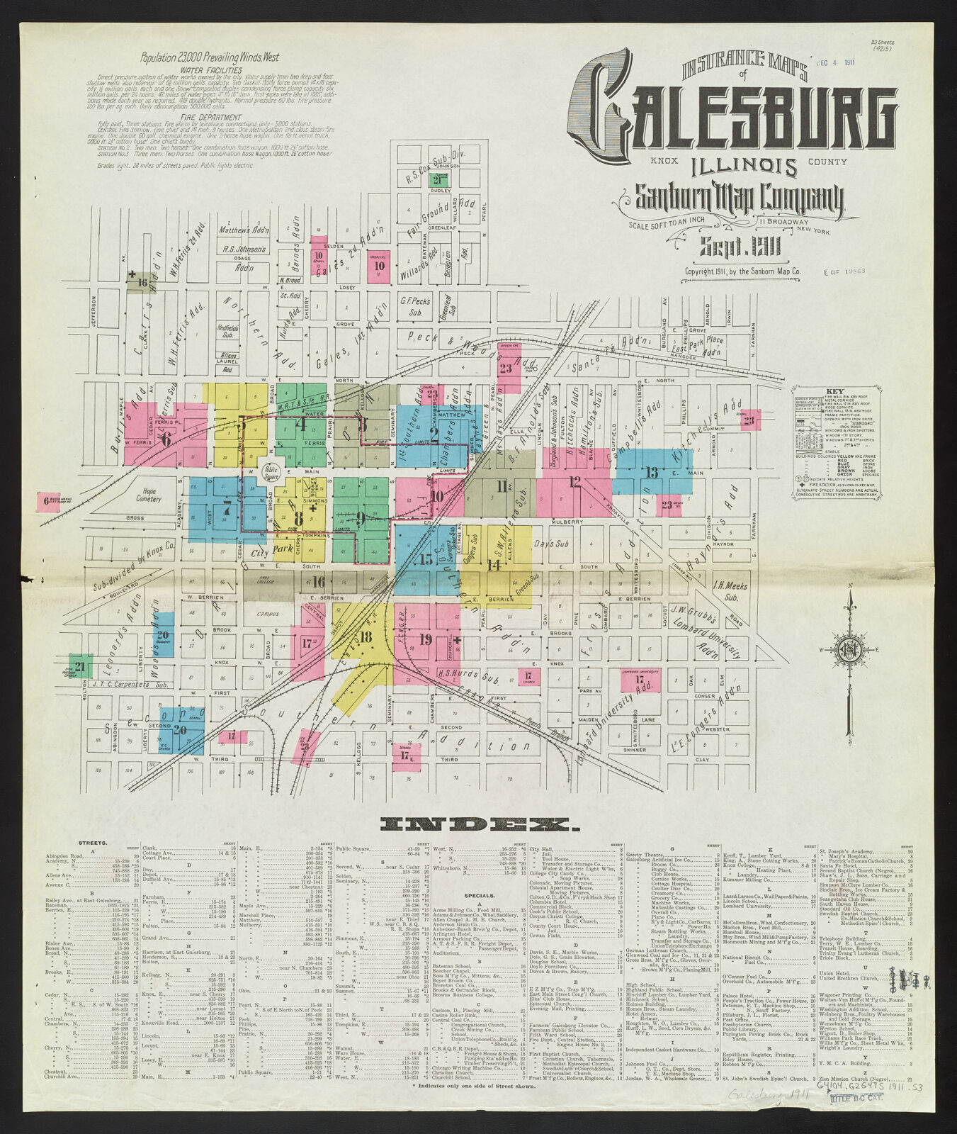 Insurance maps of Galesburg, Knox County, Illinois, Sept. 1911