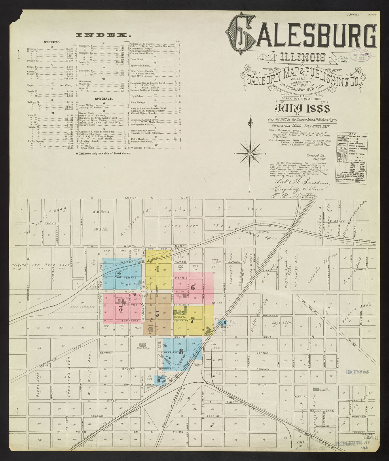 Galesburg, Illinois, July 1888 Digital Collections at the University