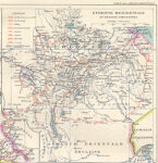 Ethiopie méridionale et régions limitrophes, itinéraires des expéd. Bottego (2è. Exp.), Darragon, Cavendish, Wickenburg, Aylmer, Parkinson, Brander-Dunbar