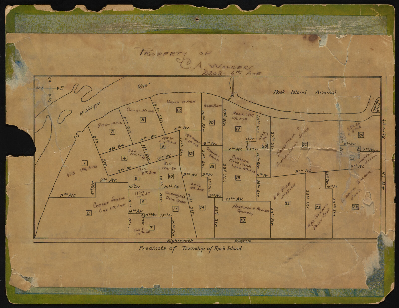 Rock Island Township Map Digital Collections At The University Of Illinois At Urbana Champaign 9966