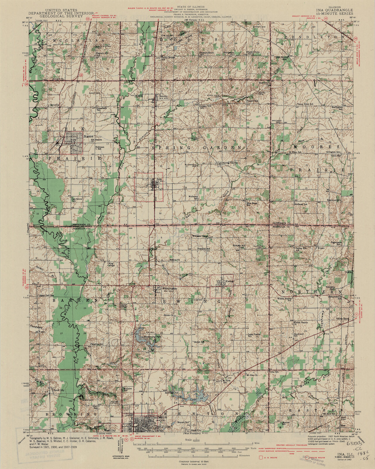Illinois, Ina quadrangle 15minute series Digital Collections at