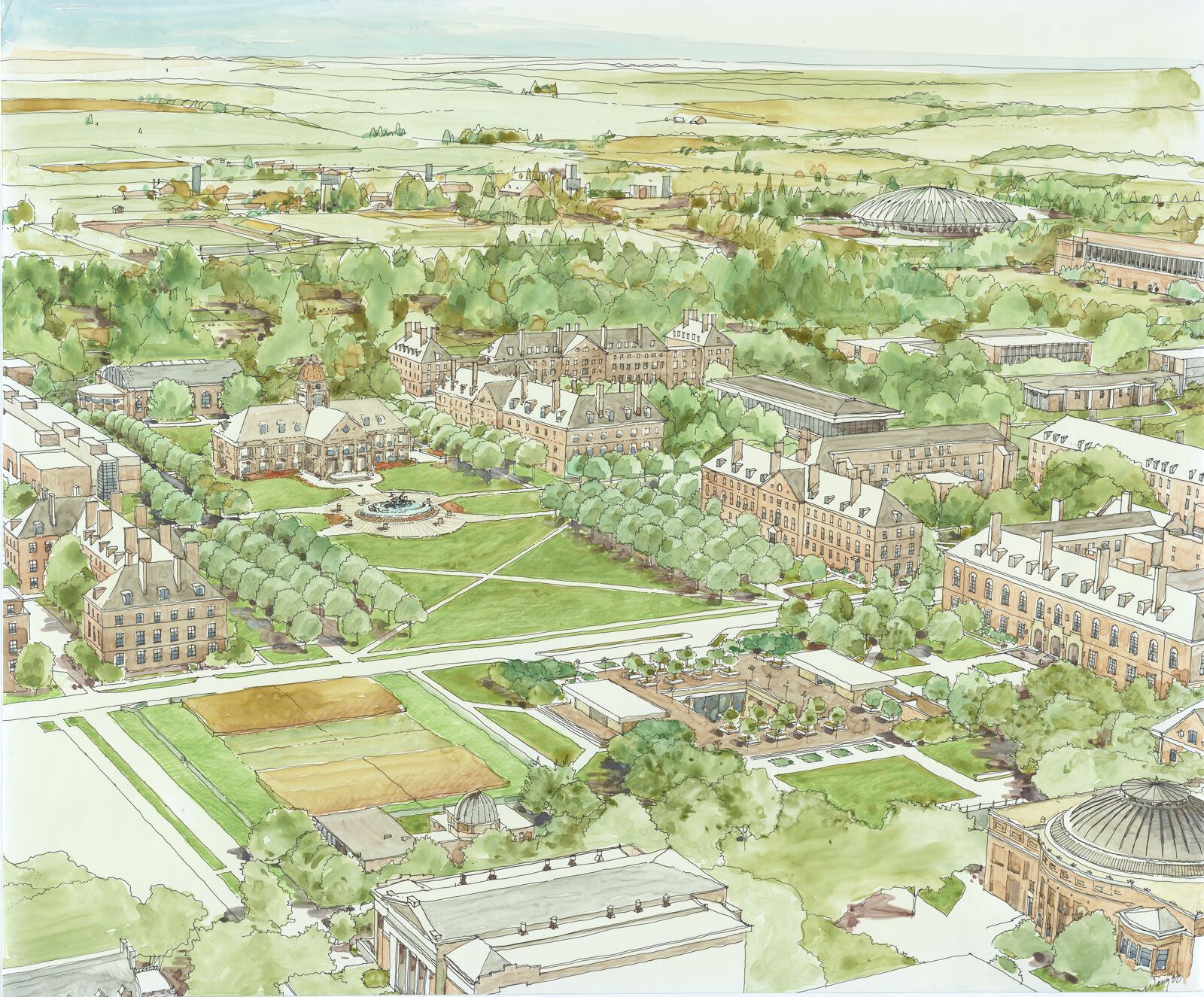 3d View of the Quad, No Date Digital Collections at the University of