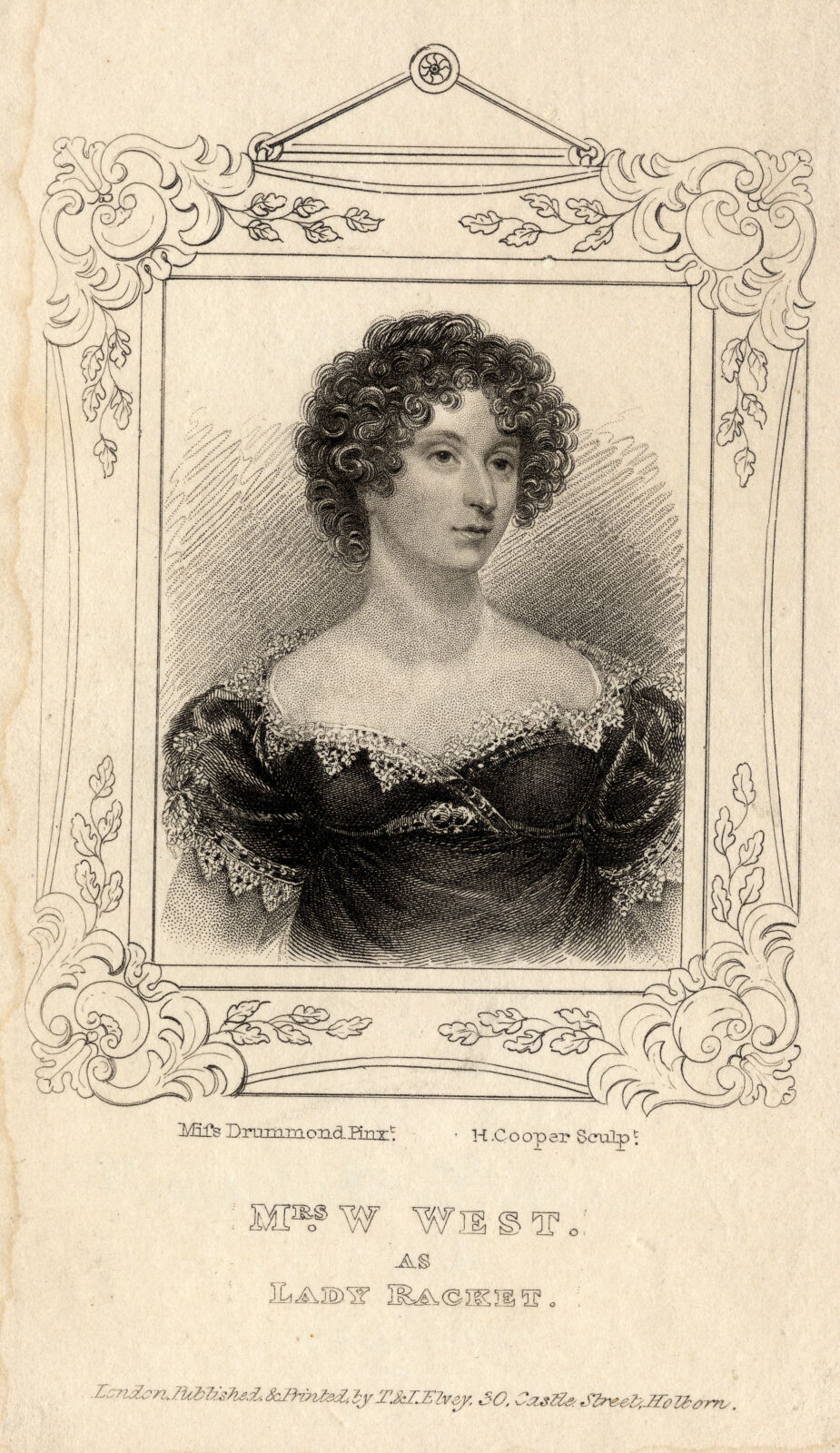 Sarah West (nee Cooke) as Lady Racket in 